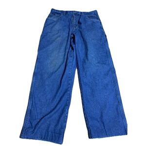 Vtg FUBU The Collection Carpenter Jeans Mens 36x34 Blue Baggy Denim Cargo Y2K‎
